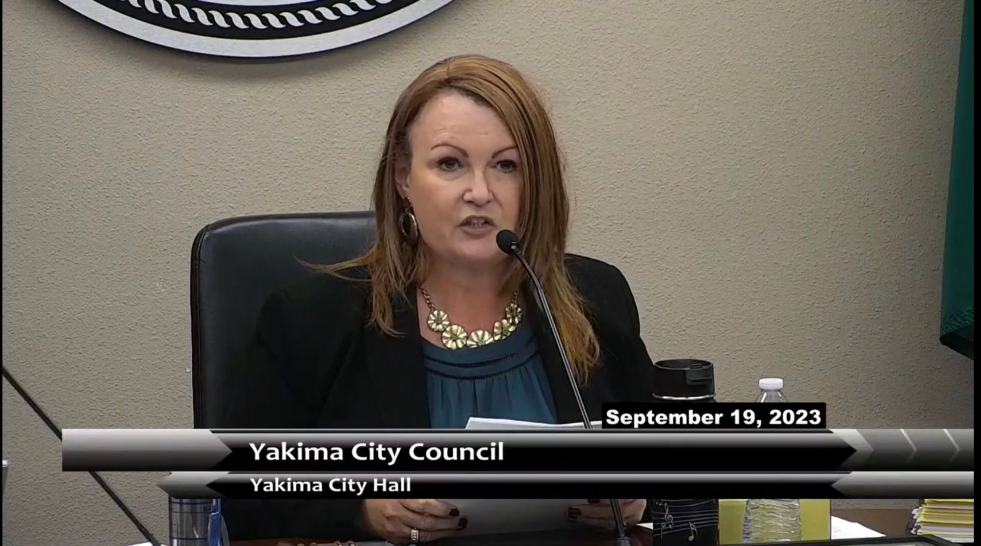 Screenshot of Mayor Janice Deccio broadcast on Y-PAC.